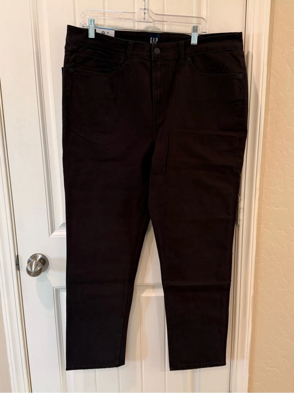NWT GAP 5 Pocket Pant Slim Fit 38x30 Brown Stretch Twill Casual Pants
